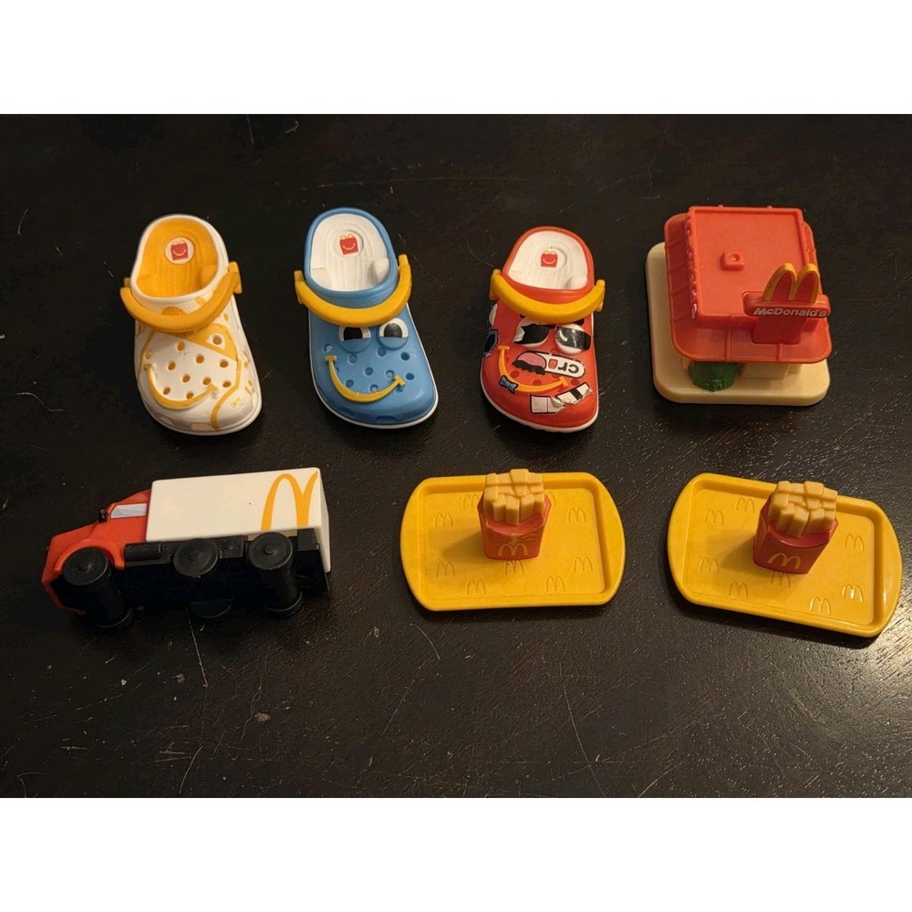 McDonalds Miniature Toy Lot - Crocs & McDonaldland Toys